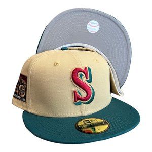 New Era Seattle Mariners 59FIFTY Fitted Hat Cap 40th Season Side Patch